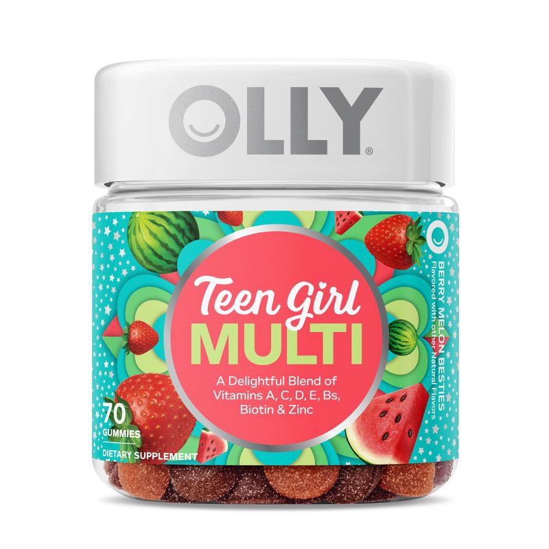 slide 11 of 12, OLLY Teen Girl Multivitamin Gummies - Berry Melon - 70ct, 70 ct