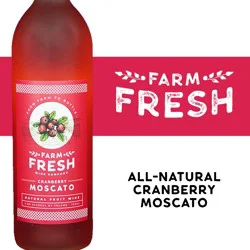 Farm Fresh Cranberry Moscato Flavored Wine, 750 ml
