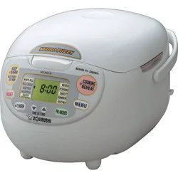 Neuro Fuzzy 5.5 Cup Rice Cooker & Warmer: Zojirushi NS-ZCC10, 16 Settings, Automatic Shut-Off, Nonstick, White