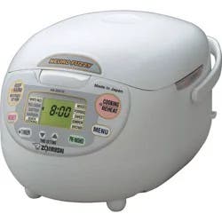 Neuro Fuzzy 5.5 Cup Rice Cooker & Warmer: Zojirushi NS-ZCC10, 16 Settings, Automatic Shut-Off, Nonstick, White