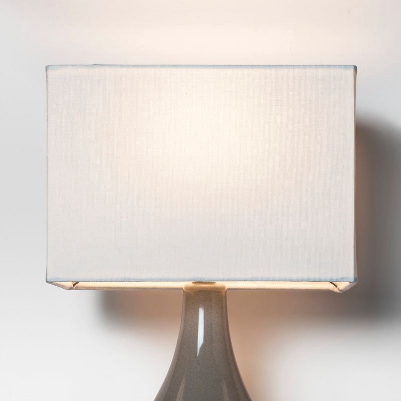 slide 2 of 2, Rectangle Large Lamp Shade White - Threshold™: Cotton Blend, Slip Uno Fitter, Modern Style, 1 ct