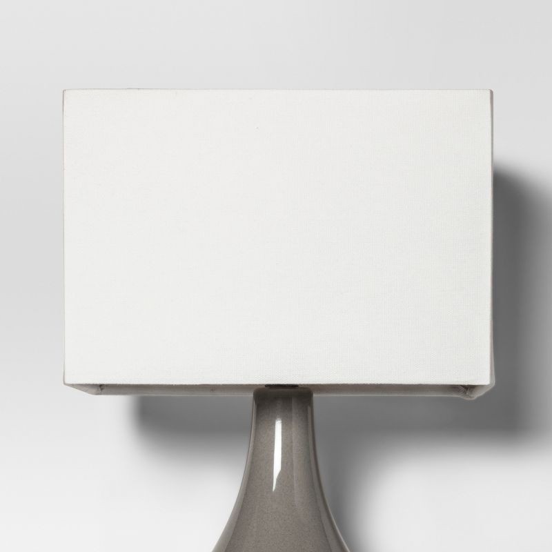 slide 1 of 2, Rectangle Large Lamp Shade White - Threshold™: Cotton Blend, Slip Uno Fitter, Modern Style, 1 ct