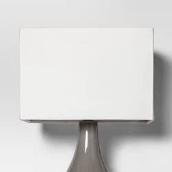 Rectangle Large Lamp Shade White - Threshold™: Cotton Blend, Slip Uno Fitter, Modern Style