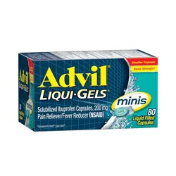 Advil Liqui-Gel Minis Pain Reliever & Fever Reducer Gelcaps - Ibuprofen (NSAID) - 80ct