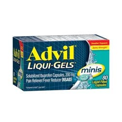 Advil Liqui-Gel Minis Pain Reliever & Fever Reducer Gelcaps - Ibuprofen (NSAID) - 80ct
