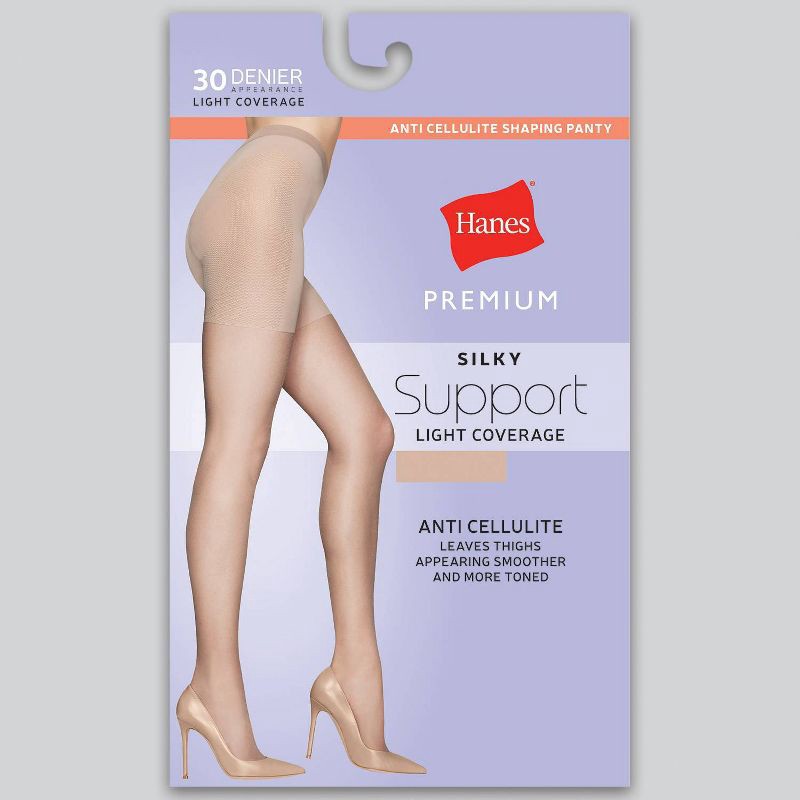 Hanes Premium Women's Sheer High-waist Shaping Pantyhose - Nude Xl