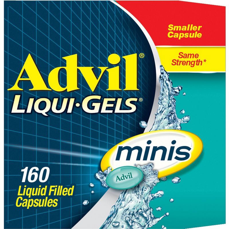 slide 5 of 9, Advil Pain Reliever/Fever Reducer Liqui-Gel Minis - Ibuprofen (NSAID) - 160ct, 160 ct