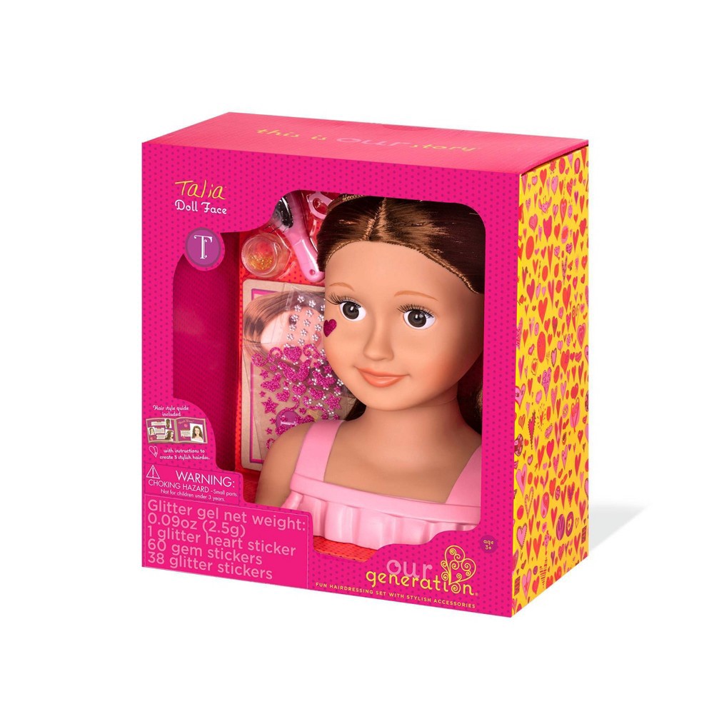 slide 6 of 6, Our Generation Talia with Accessories Styling Head Doll Brown Hair, 1 ct