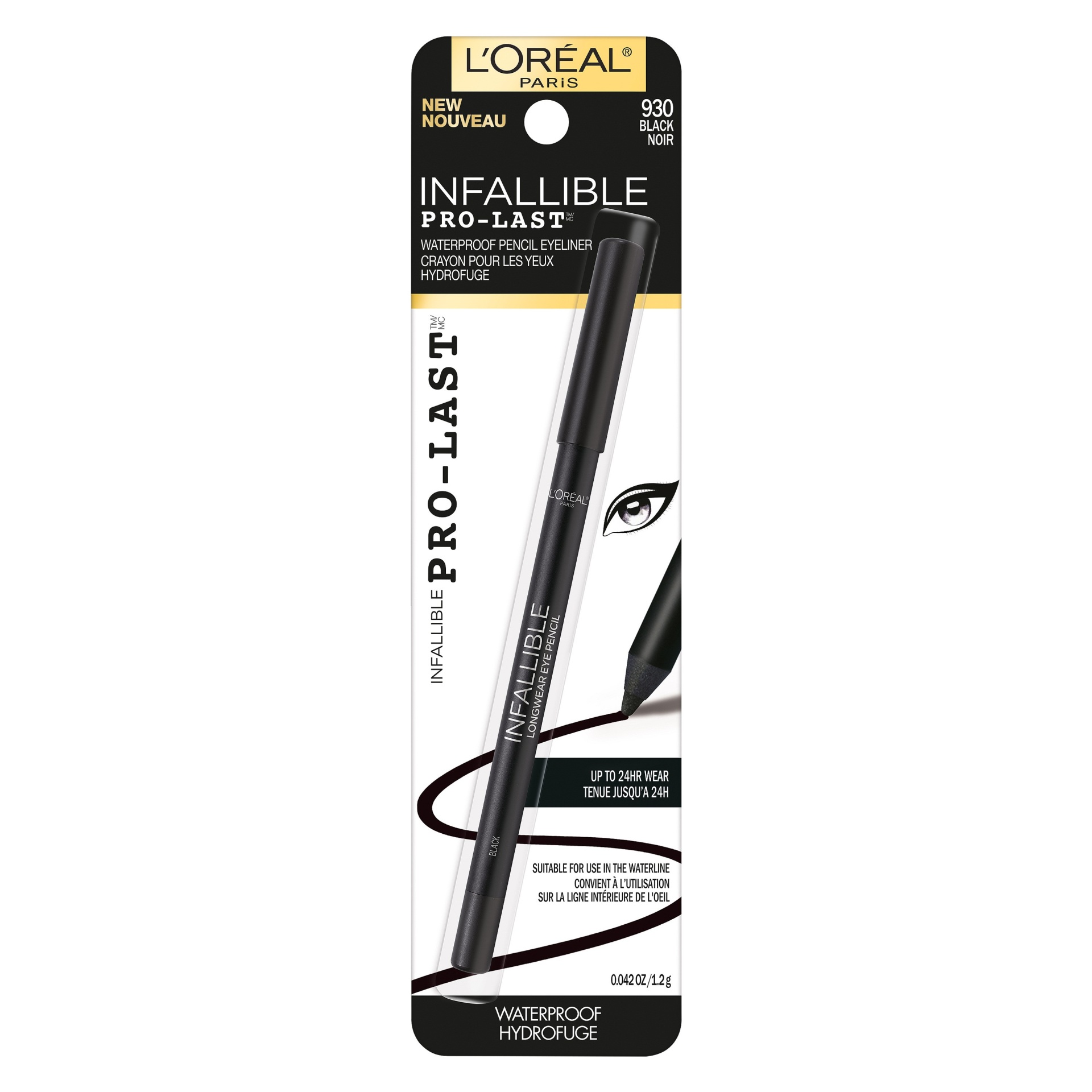 slide 1 of 6, L'Oreal Paris L'Oréal Paris Infallible Pro-Last Waterproof Eyeliner Black- 0.042oz, 0.042 oz