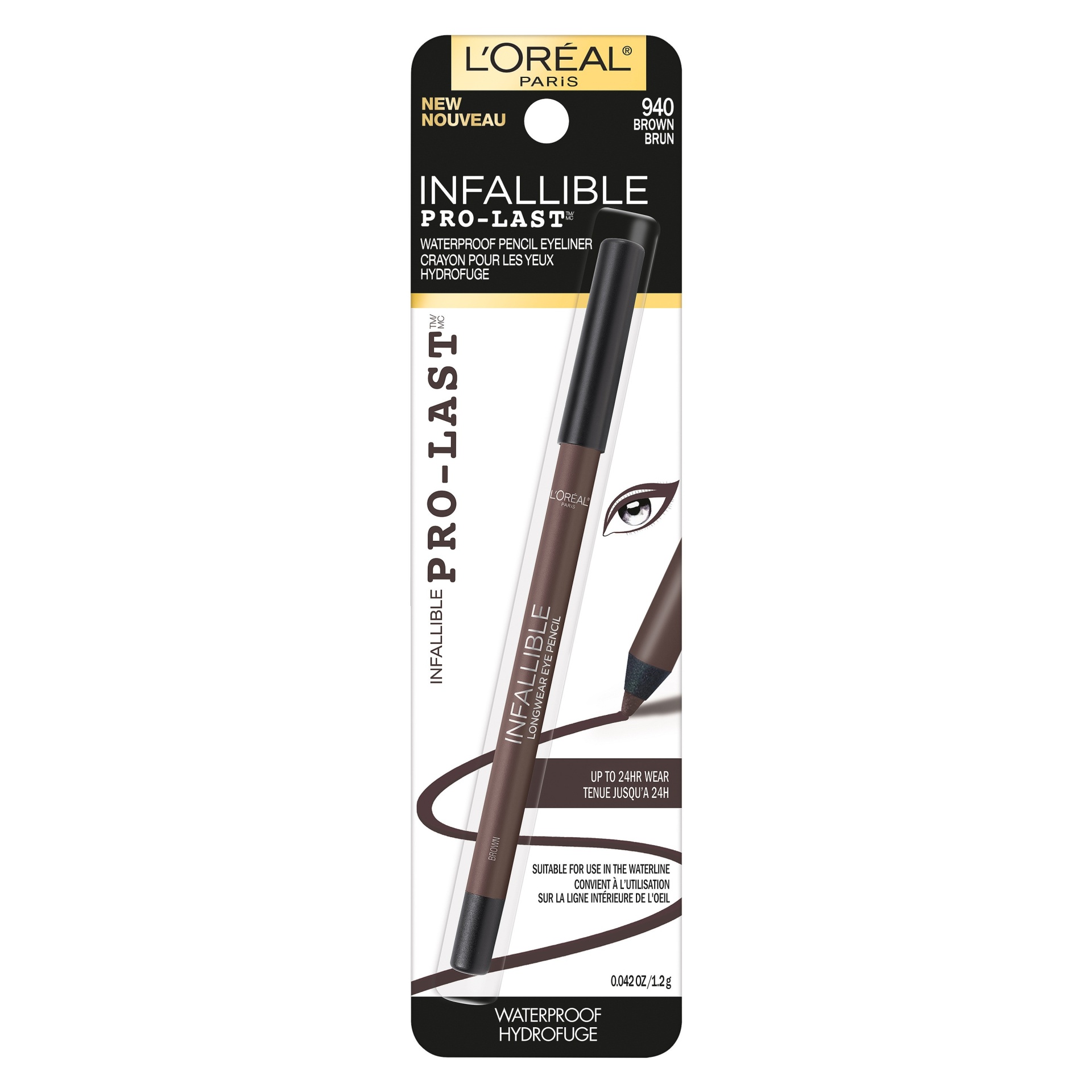 slide 1 of 6, L'Oreal Paris L'Oréal Paris Infallible Pro-Last Waterproof Eyeliner Brown- 0.042oz, 0.042 oz