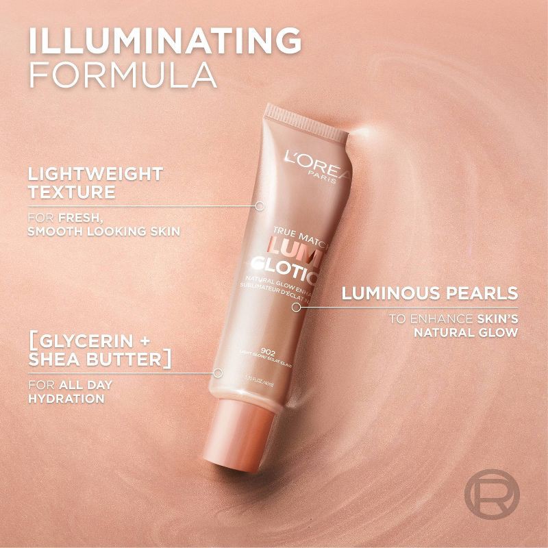 slide 9 of 9, L'Oreal Paris True Match Lumi Glotion Natural Glow Enhancer - 901 Fair Glow - 1.35 fl oz., 1.35 fl oz