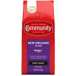 Community Coffee New Orleans Blend Ground Dark Roast Coffee - 12oz