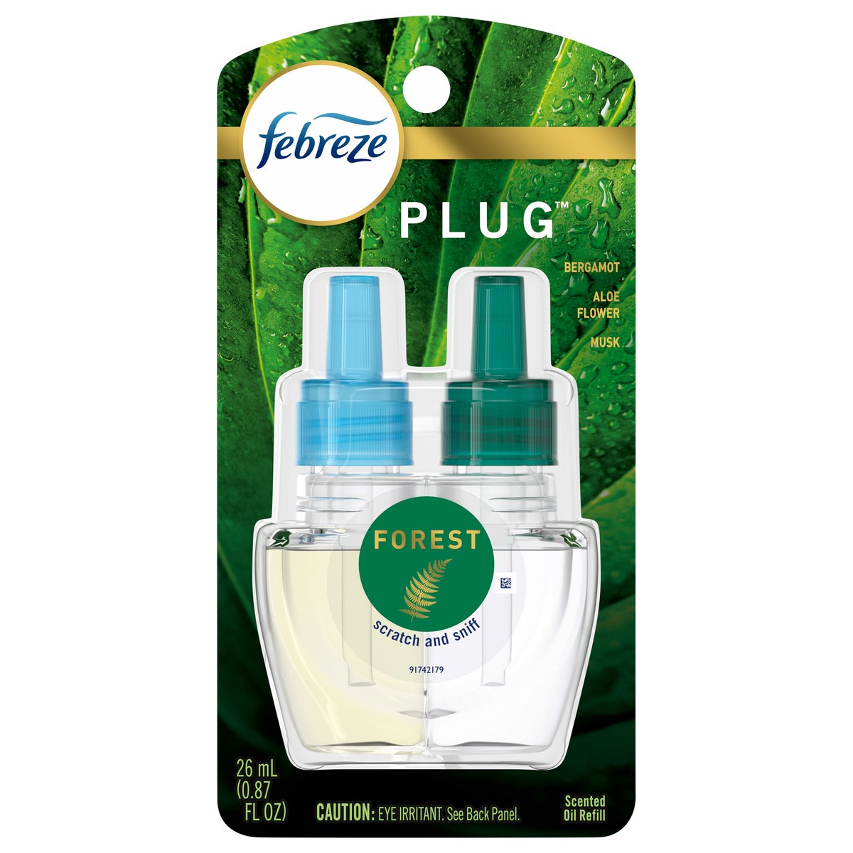 slide 1 of 10, Febreze Origins Fade Defy PLUG Air Freshener & Odor Eliminator, Forest, (1) .87 fl. oz. Oil Refill, 0.87 fl oz