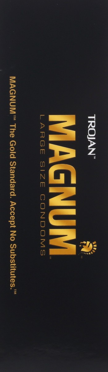 slide 4 of 8, Trojan Magnum Large Size Lubricated Condoms - 12ct, 12 ct