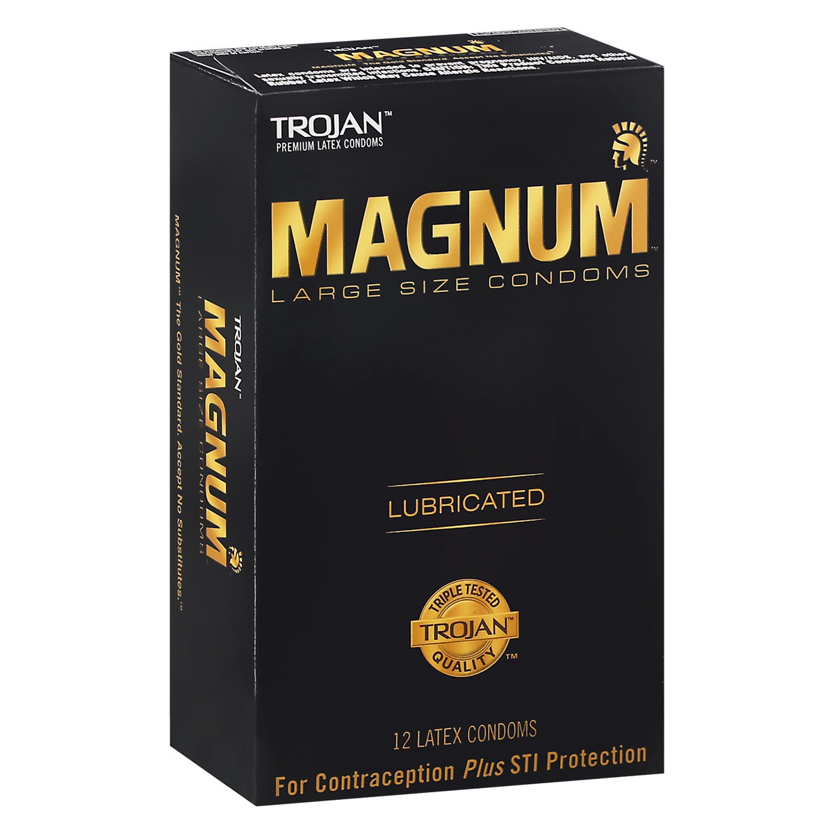 slide 8 of 8, Trojan Magnum Large Size Lubricated Condoms - 12ct, 12 ct