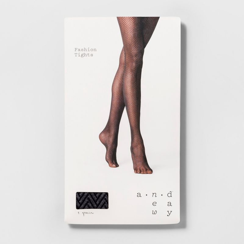 slide 2 of 2, Women's Clean Herringbone - A New Day™ Black 1X/2X, 1 ct