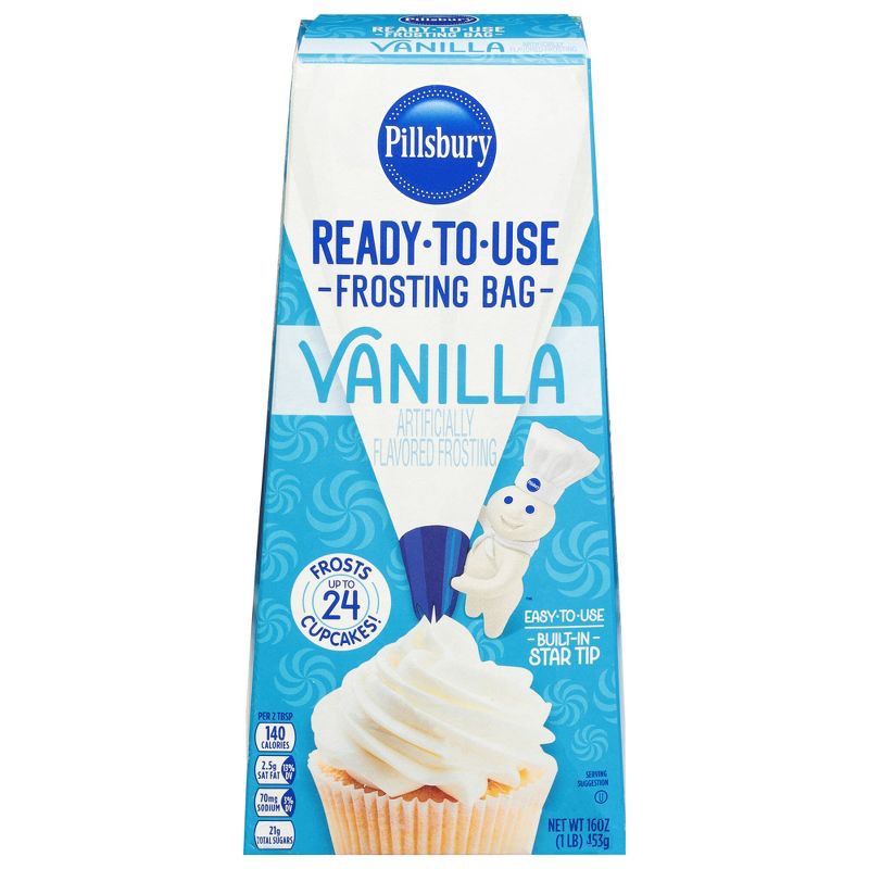 slide 1 of 4, Pillsbury Vanilla Flavored Ready-to-Use Frosting Bag - 16oz, 16 oz