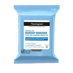 Neutrogena Makeup Remover Cleansing Towelettes, Fragrance Free - 21 ct