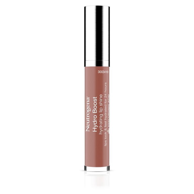 slide 1 of 5, Neutrogena Hydro Boost Moisturizing Lip Gloss with Hyaluronic Acid to Soften & Condition Lips, Hydrating & Non-Stick - 27 Almond Nude, 0.1 oz