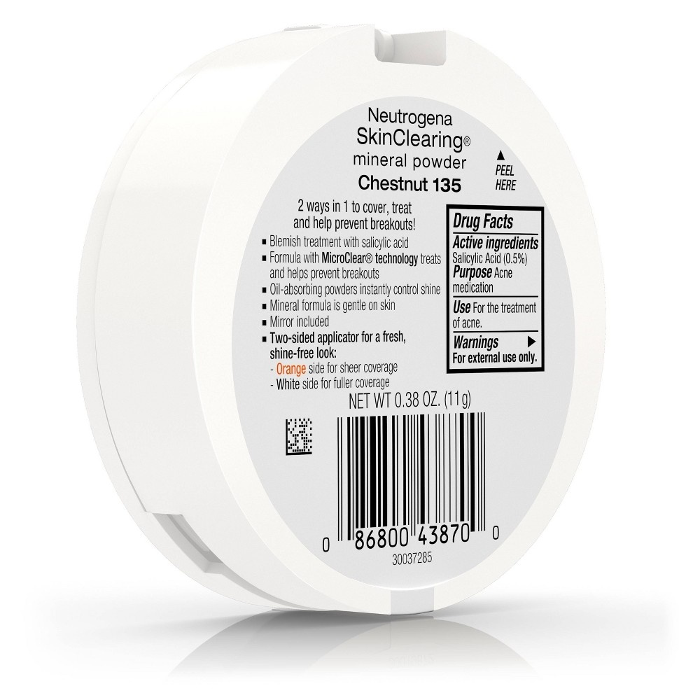 slide 6 of 8, Neutrogena Skin Clearing Powder 135 Chestnut, 38 oz