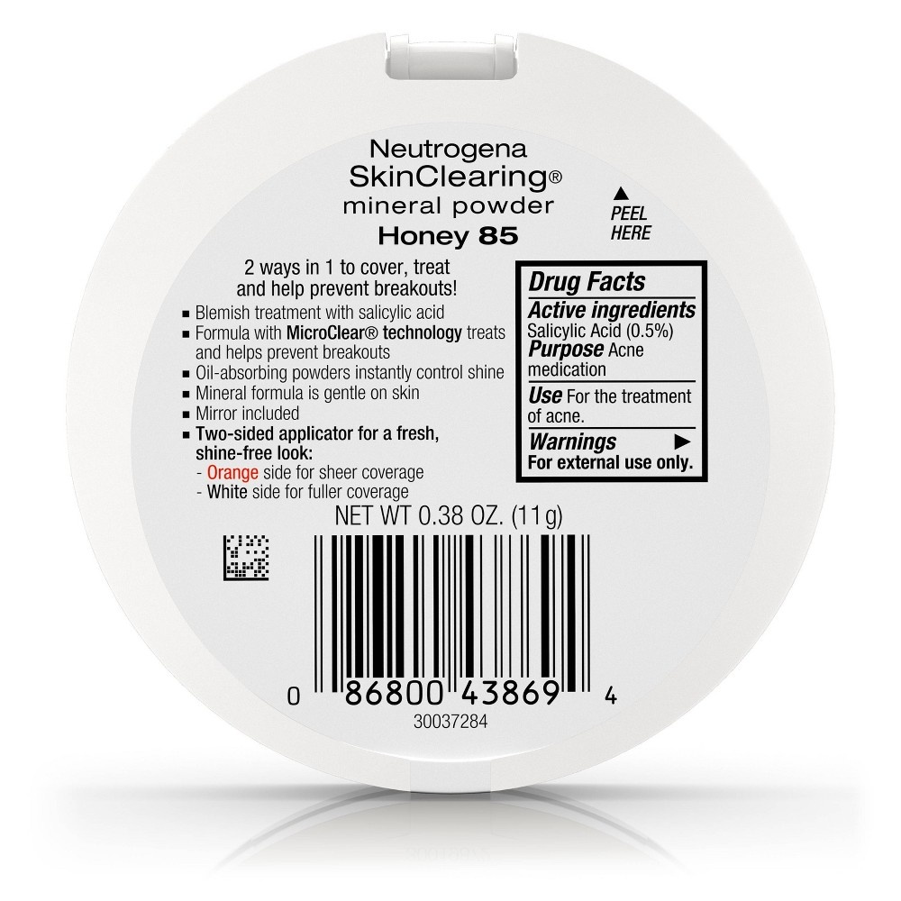 slide 5 of 8, Neutrogena Skin Clearing Pressed Powder 85 Honey, 38 oz