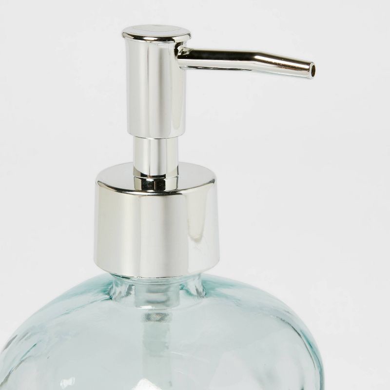 slide 3 of 4, Recycled Glass Soap Dispenser Clear - Threshold™, 1 ct
