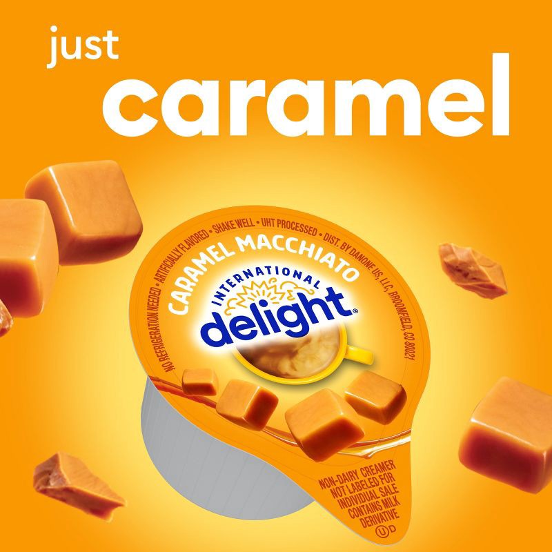 slide 3 of 11, International Delight Caramel Macchiato Coffee Creamer Singles - 10.55 fl oz/24ct, 10.55 fl oz, 24 ct