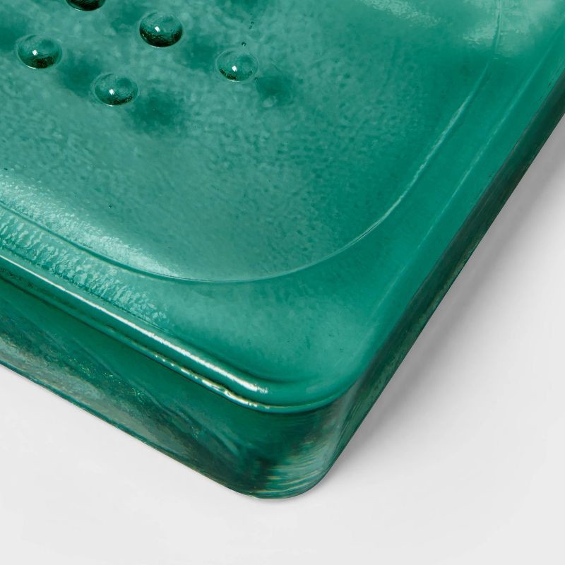 slide 3 of 5, Recycled Glass Soap Dish Clear - Threshold™, 1 ct