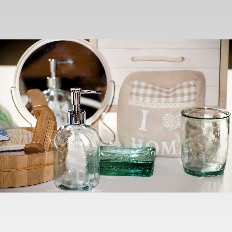 slide 5 of 5, Recycled Glass Soap Dish Clear - Threshold™, 1 ct
