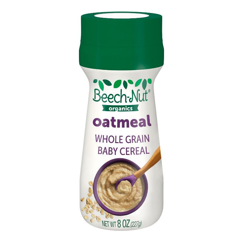 slide 1 of 6, Beech-Nut Organic Oatmeal Baby Cereal Canister - 8oz, 8 oz