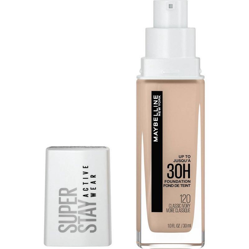 slide 1 of 7, Maybelline Super Stay Full Coverage Liquid Foundation - 120 Classic Ivory - 1 fl oz, 1 fl oz