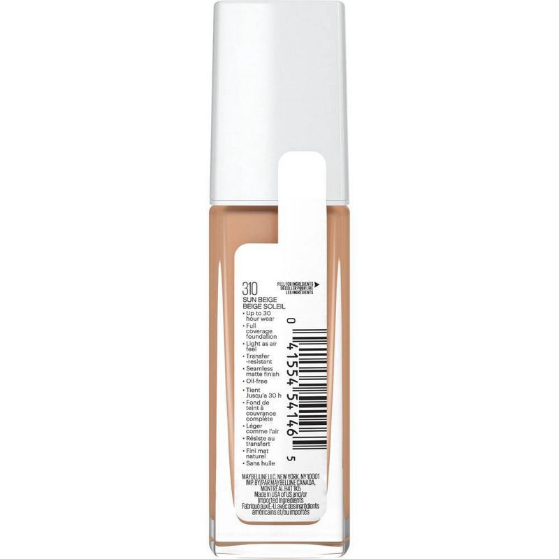 slide 5 of 7, Maybelline Super Stay Full Coverage Liquid Foundation - 310 Sun Beige - 1 fl oz, 1 fl oz