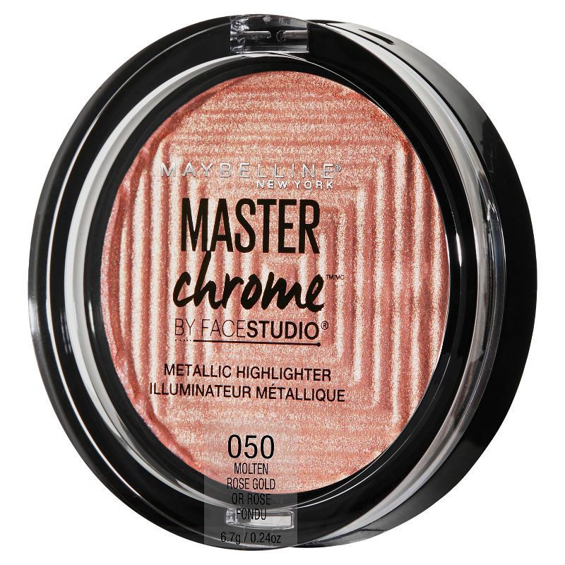 slide 6 of 6, Maybelline Facestudio Master Chrome Metallic Highlighter Molten Rose Gold- 0.24oz, 0.24 oz