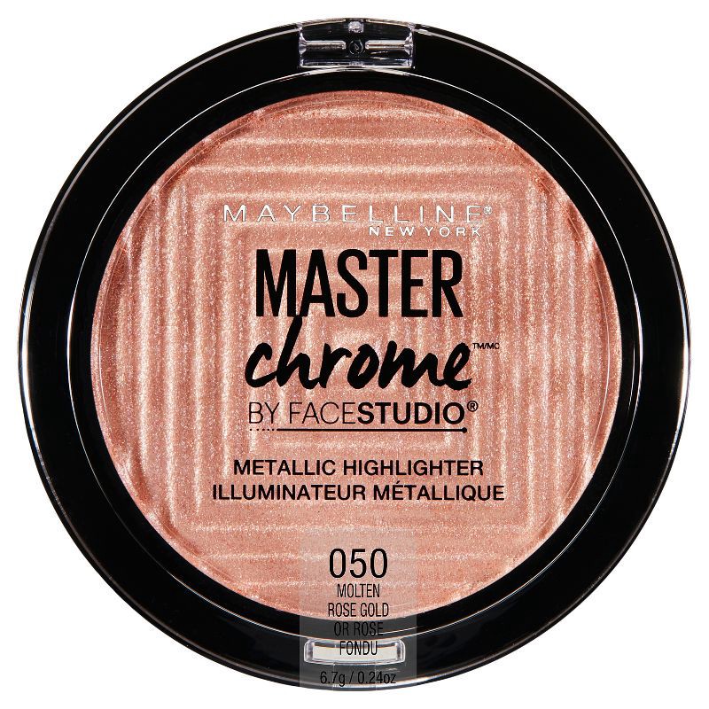 slide 1 of 6, Maybelline Facestudio Master Chrome Metallic Highlighter Molten Rose Gold- 0.24oz, 0.24 oz