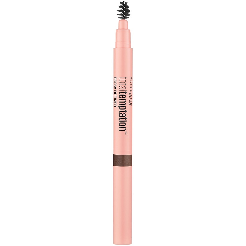 slide 3 of 6, Maybelline Total Temptation Eyebrow Definer Pencil Medium Brown, 0.005 oz