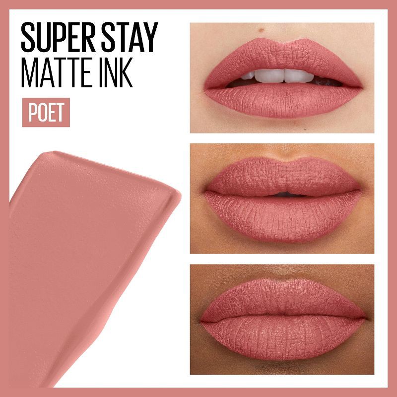 slide 3 of 7, Maybelline SuperStay Matte Ink Liquid Lipstick - Poet - 0.17 fl oz, 0.17 fl oz