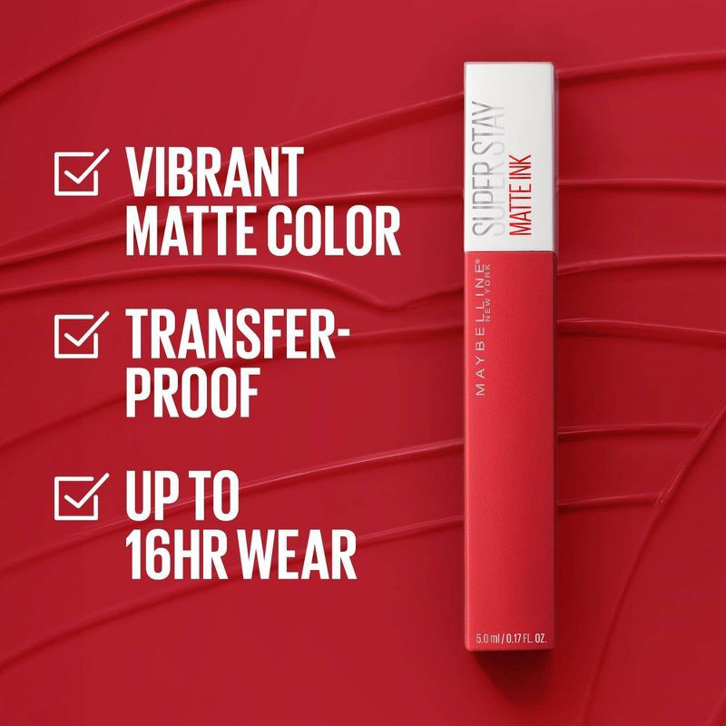 slide 4 of 7, Maybelline SuperStay Matte Ink Liquid Lipstick - Poet - 0.17 fl oz, 0.17 fl oz