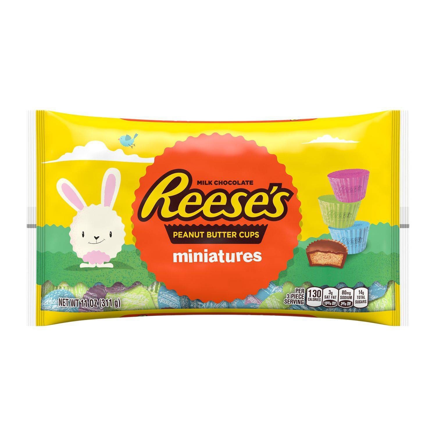 slide 1 of 5, Reese's Easter Peanut Butter Cups Miniatures, 11 oz