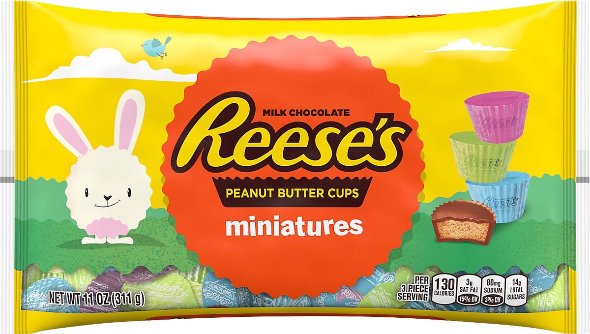 slide 4 of 5, Reese's Easter Peanut Butter Cups Miniatures, 11 oz