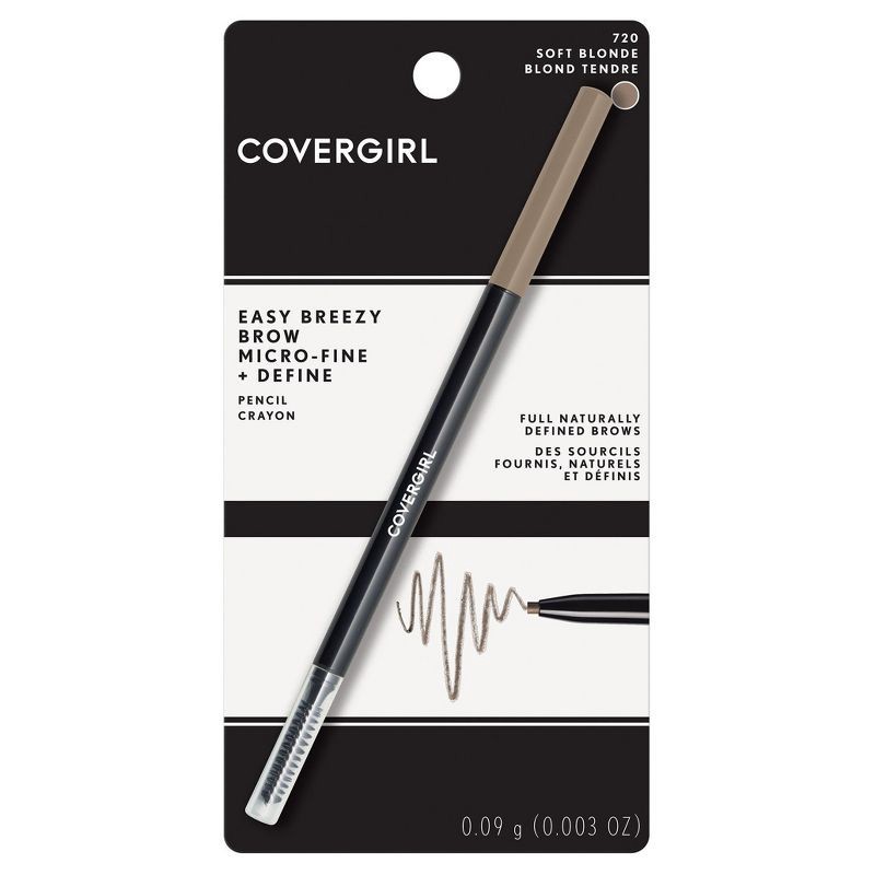 slide 3 of 4, COVERGIRL Easy Breezy Brow Micro Fine + Define Pencil - 720 Soft Blonde - 0.003oz, 0.003 oz