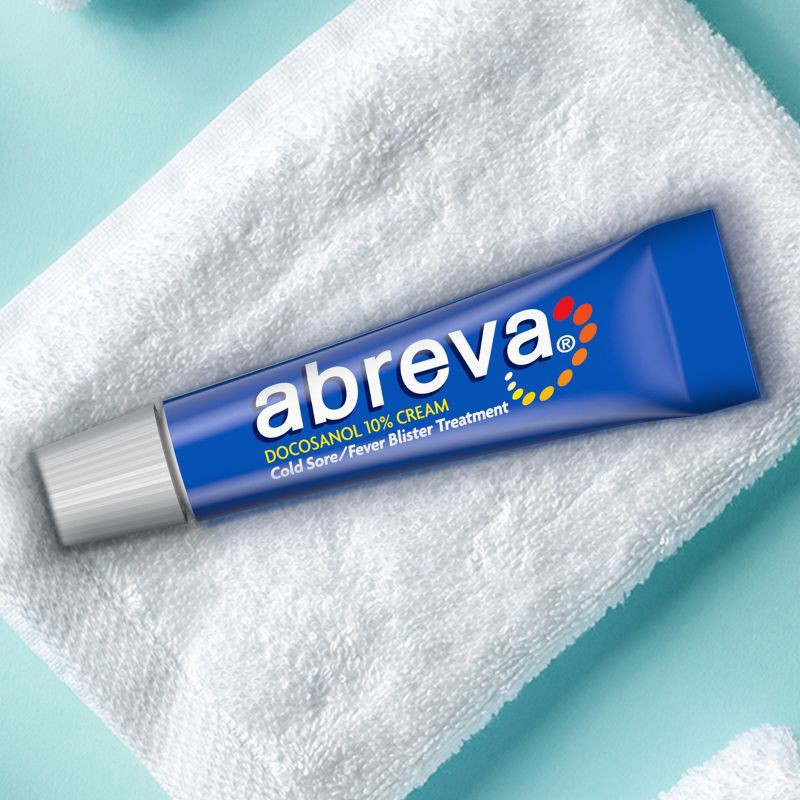 slide 2 of 10, Abreva Docosanol 10% Cream Cold Sore/Fever Blister Treatment Tube - 0.14oz, 0.14 oz