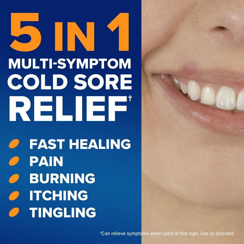slide 3 of 10, Abreva Docosanol 10% Cream Cold Sore/Fever Blister Treatment Tube - 0.14oz, 0.14 oz