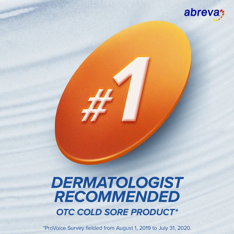 slide 8 of 9, Abreva Docosanol 10% Cream Cold Sore/Fever Blister Treatment Tube - 0.14oz, 0.14 oz