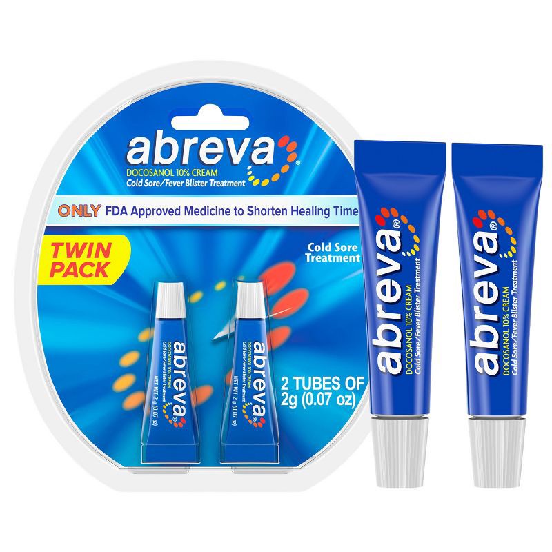 slide 1 of 10, Abreva Docosanol 10% Cream Cold Sore/Fever Blister Treatment Tube - 0.14oz, 0.14 oz