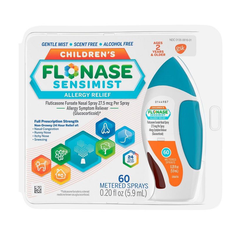 slide 1 of 9, Children's Flonase Sensimist Allergy Relief Nasal Spray - Fluticasone Furoate - 0.2 fl oz, 0.2 fl oz