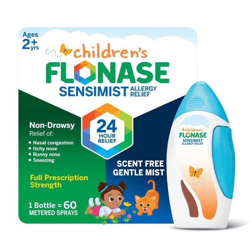 slide 1 of 19, Children's Flonase Sensimist Allergy Relief Nasal Spray - Fluticasone Furoate - 0.2 fl oz, 0.2 fl oz