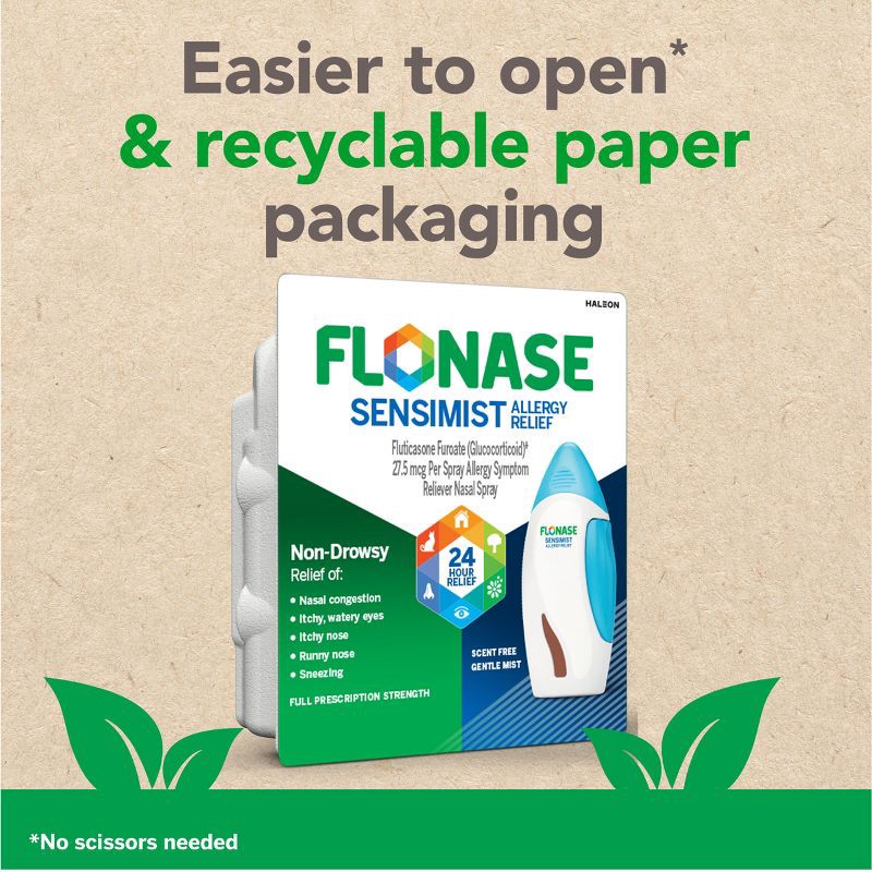 slide 8 of 11, Flonase Sensimist 24-Hour Allergy Relief Nasal Spray - Fluticasone Furoate - 0.31 fl oz/2pk, 0.31 fl oz, 2 ct