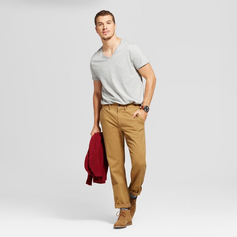 slide 1 of 3, Men's Every Wear Straight Fit Chino Pants - Goodfellow & Co™ Dapper Brown 34x30: Cotton Spandex, Mid Rise, 1 ct