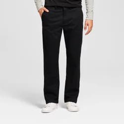 Men's Every Wear Straight Fit Chino Pants - Goodfellow & Co™ Black 30x32: Cotton Spandex Blend