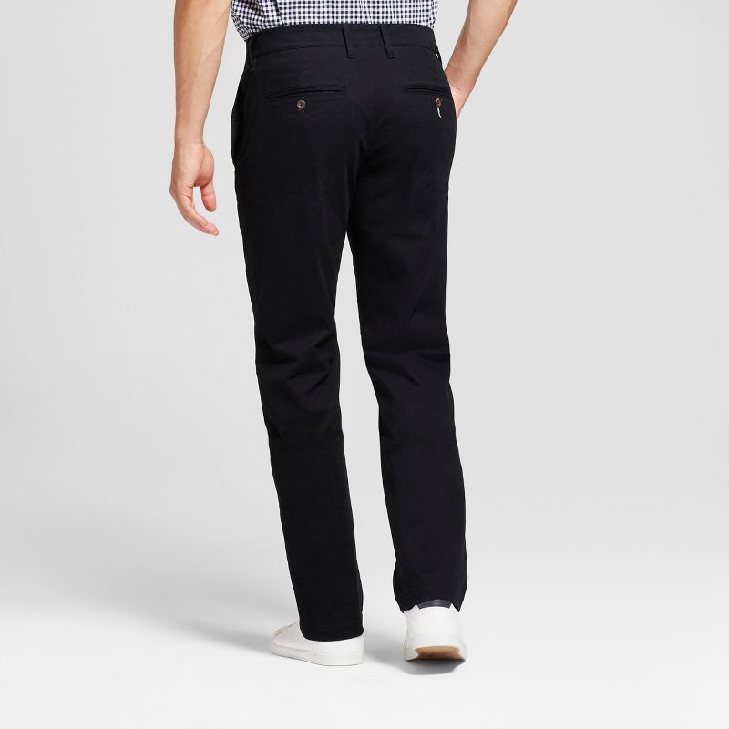 slide 3 of 3, Men's Every Wear Straight Fit Chino Pants - Goodfellow & Co™ Black 36x34: Cotton Spandex, Mid Rise, 1 ct